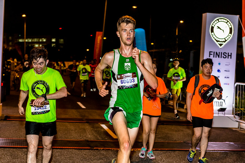 Runners competing at a PUMA sponsored race event in Singapore